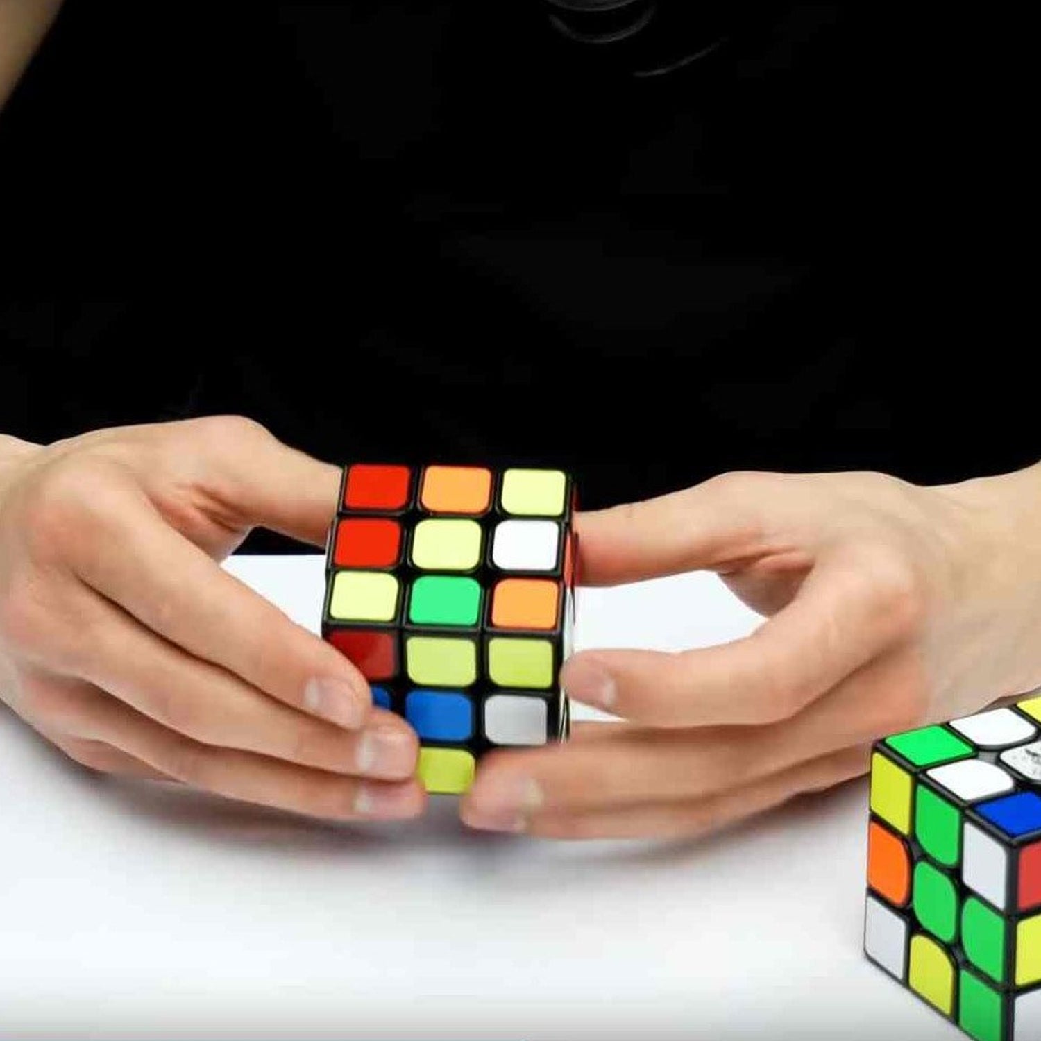 Close-up of mini magic cube, vibrant colors, suitable for kids Close-up of mini magic cube, vibrant colors, suitable for kids